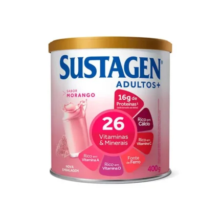 Complemento Alimentar Sustagen Adultos+ Sabor Morango 400g