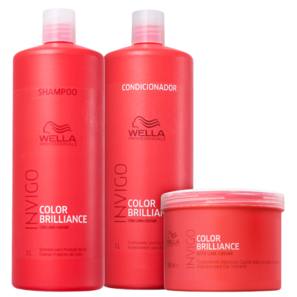 Kit Wella Professionals Invigo Color Brilliance Salon Trio (3 Produtos)