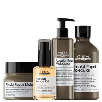 Kit L'Oréal Professionnel Absolut Repair Molecular + Repair Oil (4 Produtos)