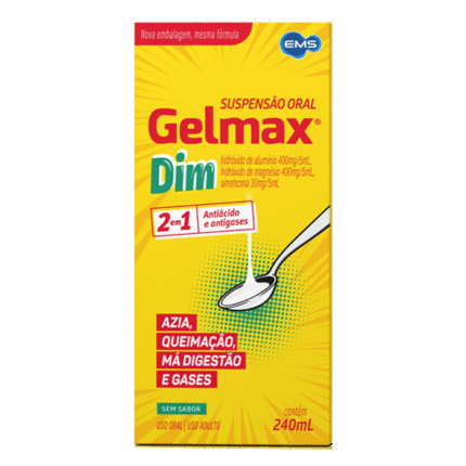 Gelmax 240ml Hortelã - Antiácido e Digestivo