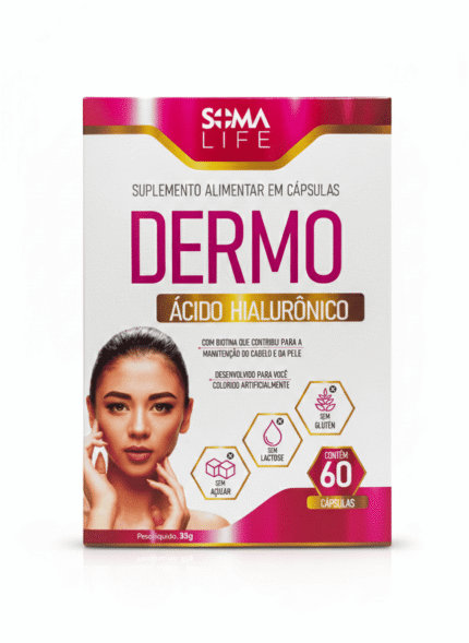Suplemento Alimentar Dermo Ácido Hialurônico 150mg + Biotina SomaLife 60 cápsulas